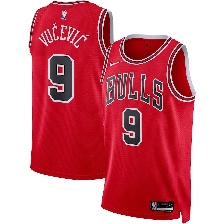 Men Chicago Bulls #9 Nikola Vucevic Nike Red 2022-23 Swingman NBA Jersey->customized nba jersey->Custom Jersey